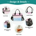 thumbnail image 3 of FORMRS Insulated Lunch Bag for Work School Unisex Large Capacity Cooler with Shoulder Strap, Light Pink Stripes, 3 of 6
