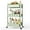 Green, variant on 3 Tier Rolling Storage Cart, Metal Trolley Utility Cart with Wheels & Hooks, Easy Assembly Organizer Storage Cart for Bathroom Kitchen Office Bedroom (Green)