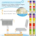 thumbnail image 3 of Adjustable Study Desk & Chair Set - Grey Kids Table with Drawer | Bedroom, Office Learning Furniture (23.6" x 17.7"), 3 of 7