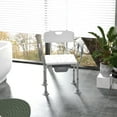 thumbnail image 2 of HOMCOM 3-in-1 Shower Chair with Handles and Footpads for Elderly, White, 2 of 8