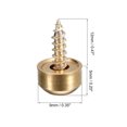 thumbnail image 2 of Uxcell 8Pack 9mm Decorative Screws with Caps Mirror Screws for Mirrors Tables Gold, 2 of 6