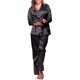 thumbnail image 2 of Gibobby Lencería sexy Traje Pijama Camisón sexy Ropa interior Mujer Mujer Largo Nuevo Conjunto suelto Pijama Lencería de satén Ropa de dormir sexy(Negro 4XL), 2 of 5