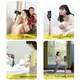 thumbnail image 6 of LACKUST Bluetooth Selfie Stick Tripod with Removable Light - Wireless Remote Mini Portable for Live Streaming, iPhone & Android (Black), 6 of 9