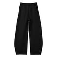 thumbnail image 4 of Straight Leg Sweatpants Women Womens Retro Sweatpants High Waisted Loose Fit Retro Style Comfortable Sweat Pants Women Black XL, 4 of 5