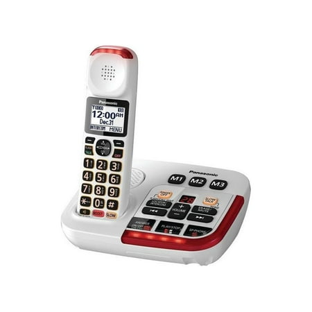 Panasonic KX-TGM420W Amplified Cordless DECT 6.0 Phone|Voice Booster Up-To 100 dB|Answering Machine|Silver