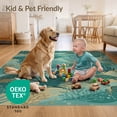 thumbnail image 4 of ODIKA 6'x9' Ultra-Soft Area Rug, Turtle Ocean Botanical Reef Stained Entryway Teal Beachy Nautical Flowing None Washable, Bare feet friendly, Silk-Touch for Guest Room, Bedroom, 4 of 7