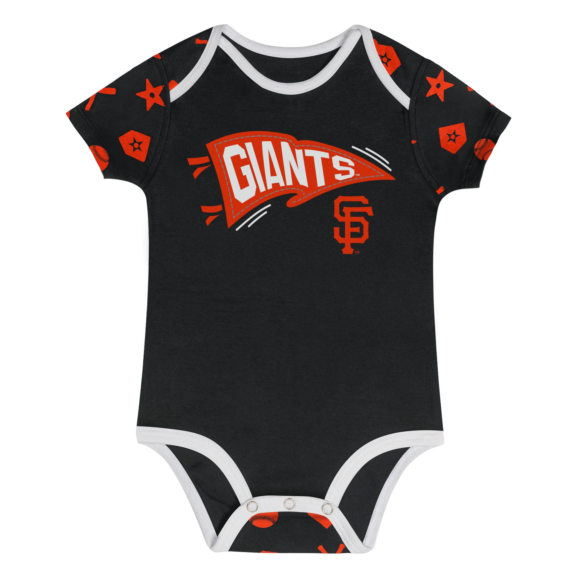 Infant  Black San Francisco Giants On Deck 2-Piece Diaper Cover Set