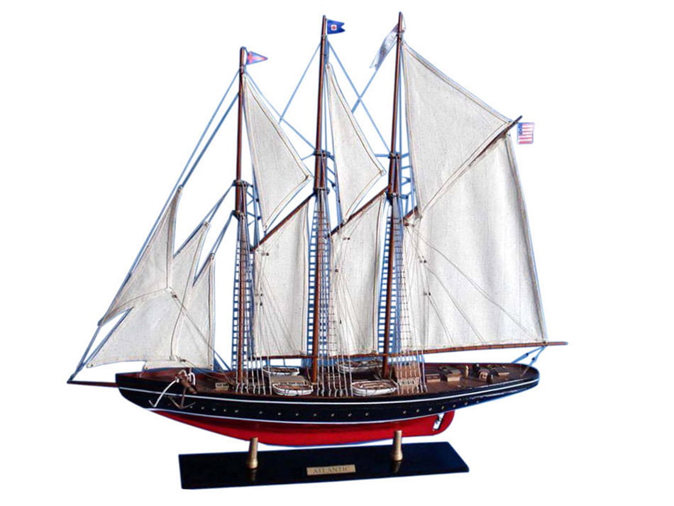 3x Ship Model 100% Handmade 5.2" Wooden Sailboat Model Wood Sailing Boat NEW #B 