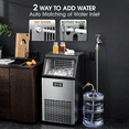 thumbnail image 6 of Auseo 100Lbs/24H Commercial Ice Maker,Built-in/Freestanding Ice Machine with 33 lbs Storage, Stainless Steel with Auto Clean for Home/Restaurant, 6 of 9
