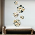 thumbnail image 2 of Designart "Coastal Green Vintage Bliss" Floral Round Wall Art Set Of 5 - Green Cottage Office Room Wall Art Set, 2 of 6