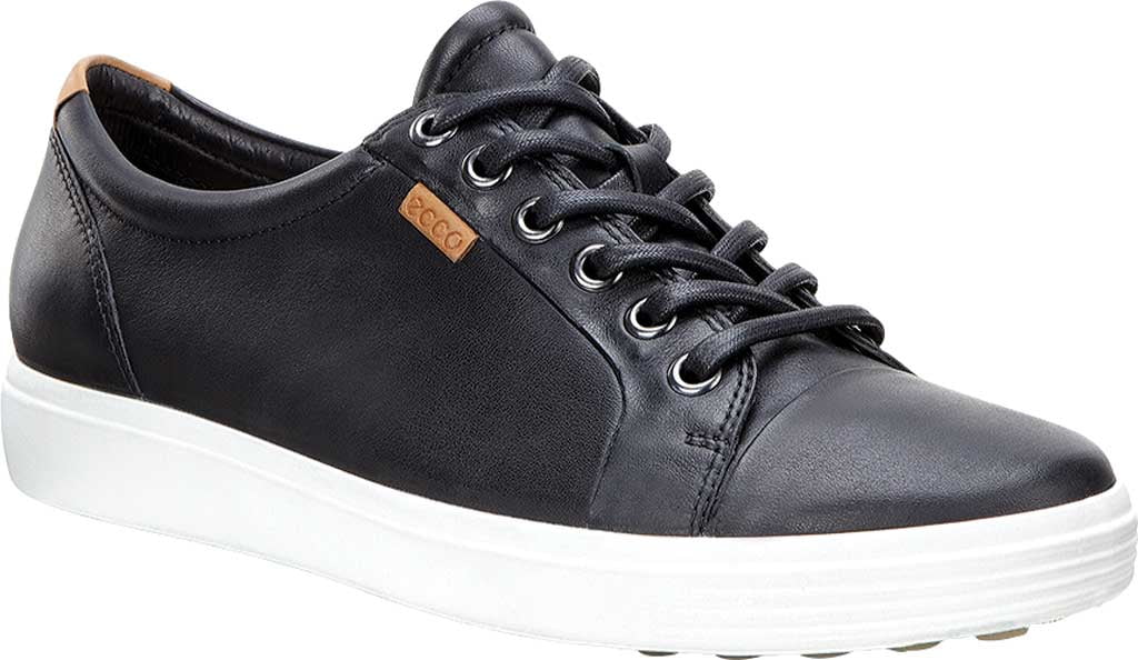 Women's ECCO Soft 7 Sneaker Black Leather/Nubuck 39 - Walmart.com