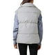 thumbnail image 3 of Chaleco acolchado sin mangas de invierno ligero para mujer Inspire Chic, con cuello alto, abrigo acolchado cálido, color gris, 3 of 6