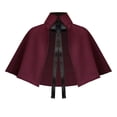 thumbnail image 4 of AnuYalue Women's Victorian Capelet with High Collar and Tie Gothic Short Cloak for Cosplay Steampunk and Parties, 4 of 6