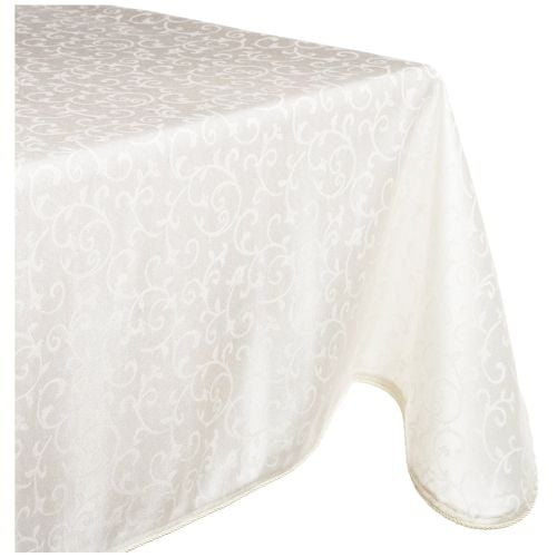 Lenox Opal Innocence 60" X 120" Oblong Tablecloth White.