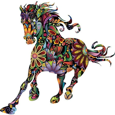 - Joyfeel Clearance Abstract Design Flower Running Horse Wall Stickers Home Art Decal Decor