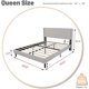thumbnail image 3 of Queen Upholstered Platform Bed Frame with Headboard, Mattress Foundation, Wood Slat Support, Quiet, no Box Spring Needed My Lux Decor Round, 3 of 12