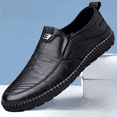 thumbnail image 2 of Zapatos casuales de cuero para hombre, suela suave, superficie suave, antideslizantes, transpirables, zapatos de cuero suave para hombre, 2 of 5