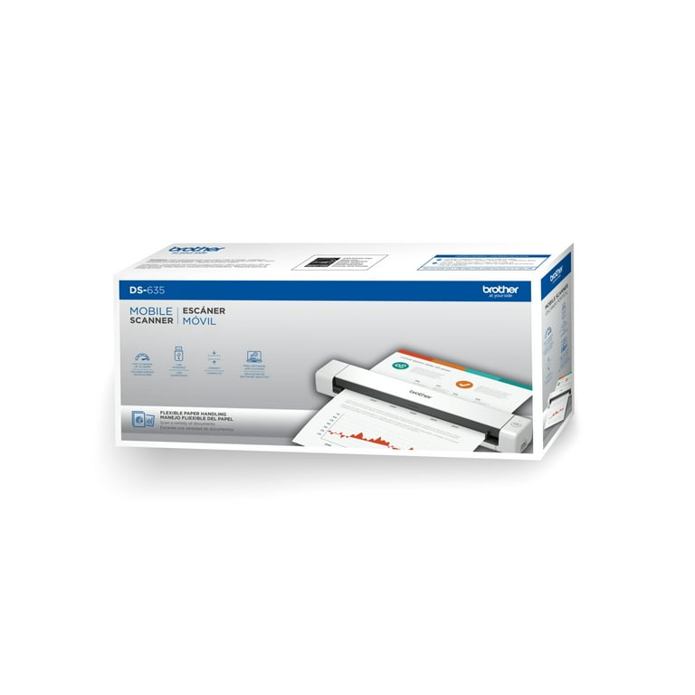 Brother DS-635 Compact Mobile Document Scanner, Portable for