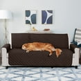 thumbnail image 3 of FurHaven Pet Products Reversible Sofa Furniture Protector - Espresso/Clay, Sofa, 3 of 8