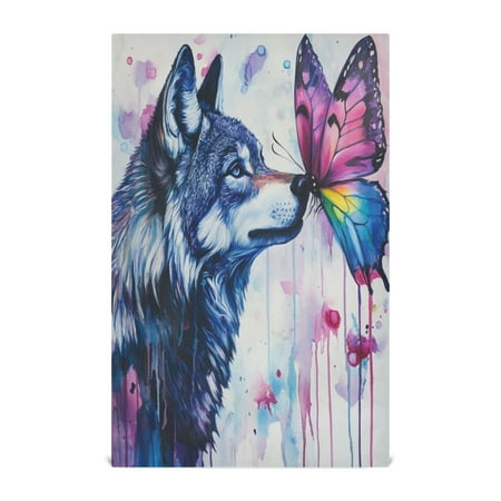 

Kitchen Towel 28x18 Inches x6，Plate Towel Decorative Towel Napkin Tea Towel Tea Towels For Kitchen Dish Cloths & Dish Towels Wolf Kiss Colorful Butterflies