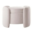 thumbnail image 4 of Nebula Upholstered Performance Velvet Ottoman Pink, 4 of 7