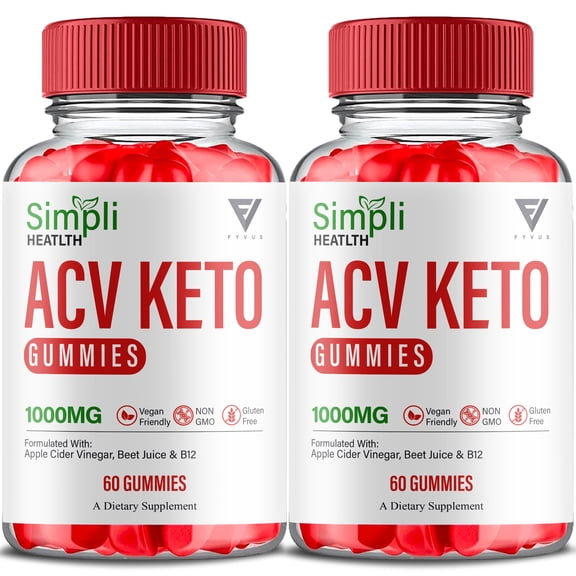 (2 Pack) Simpli Health ACV Keto Gummies, SimpliHealth Weight Support (120 Gummies)