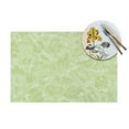 thumbnail image 4 of LNWH Green Abstract Flower Pattern Placemats, 6 PCS Heat Resistant Washable PVC Table Mats, 18"x12", 4 of 6