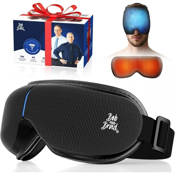 Bob and Brad Eye Massager with Heat and Cooling Theray For Migraines Dry Eyes Relief, Comfort EyeOasis 3 Heated  Eye Mask with Customizable Music