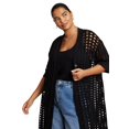 thumbnail image 4 of ELOQUII Women's Plus Size Open Stitch Cardigan Duster, 4 of 4