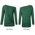thumbnail image 4 of SWQZVT Women T Shirts Cold Shoulder Long Sleeve Tops Casual Fall Twist Knot Top Fahion Comfy Tunic Blouse S-2XL, 4 of 6