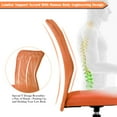 thumbnail image 3 of NiamVelo Armless Mesh Office Chair Adjustable Ergonomic Desk Chair with Casters, Mid Back Swivel Rolling Executive Task Chair for Home Office, Orange, 3 of 7