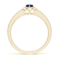 thumbnail image 2 of Angara Natural 0.33 Ct. Blue Sapphire with Diamond Halo Ring in 14K Yellow Gold for Women (Ring Size: 3), 2 of 10