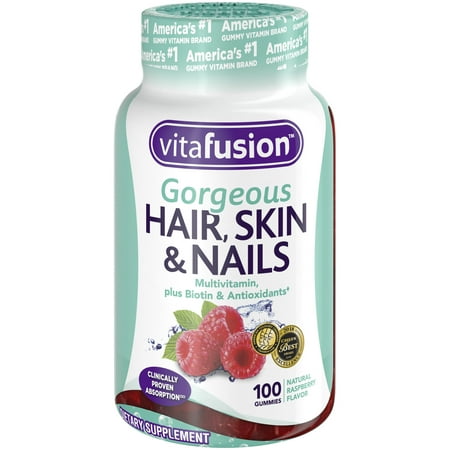 Vitafusion Gorgeous Hair, Skin & Nails Multivitamin Gummy Vitamins, (Best Vitamins For Happiness)