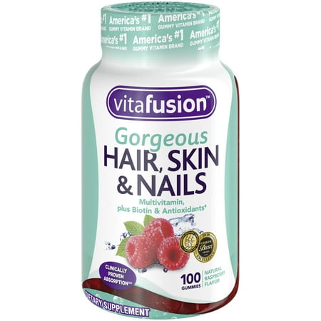 Vitafusion Gorgeous Hair, Skin & Nails Multivitamin Gummy Vitamins, (Best Vitamin Supplements For Clear Skin)