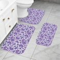 thumbnail image 2 of Paisley and Floral White Pattern Bathroom Rug Set 3 Piece,Non-Slip Bath Mat Set with U-Shaped Contour and Runner Soft Absorbent Washable, 2 of 5
