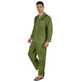 thumbnail image 3 of Inkmeso Men's Cotton PJs Solid Sleepwear Lounge Wear Top & Bottom Pajama Set, 3 of 7