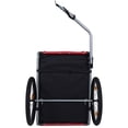 thumbnail image 5 of Large Folding Bike Trailer for Dogs, 120LB Capacity All-Terrain Pet Carrier with Durable Steel Frame, Dog Bike Trailer for Cycling, Jogging, Camping and Outdoor Adventures (Black+Red), 5 of 9