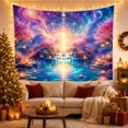 thumbnail image 3 of Golden Mandala Over a Lotus Waterfall, Serene Digital Art for Fantasy Fans, Cosmic Meditation Decor, Housewarming Gift, Tapestry Wall Hanging for Bedroom and Studio, 3 of 7
