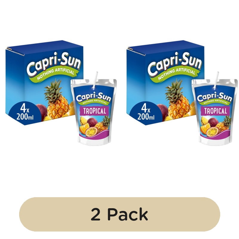 Capri Sun Tropical 4 x 200ml, British Import (Pack of 2)