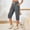 *Gray, variant on Women's Drawstring Elastic Waist Capri Shorts with Pockets,Casual Athletic Cropped Bottoms Gray,Womens Plus M