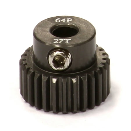- Integy RC Toy Model Hop-ups C24272 Billet Machined Hard Anodized Aluminum 64 Pitch Pinion 27 Teeth for 0.125 Shaft
