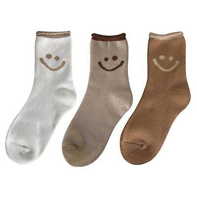 3 pares de calcetines térmicos cálidos de invierno para mujer, calcetines de lana de tendencia sonriente, calcetines suaves y esponjosos de Cachemira, nieve, algodón, blanco, negro, calcetines para
