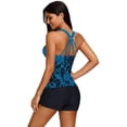 thumbnail image 4 of Womens Printed Strappy Racerback Tankini Swim Top No Bottom S - XXXL, 4 of 5