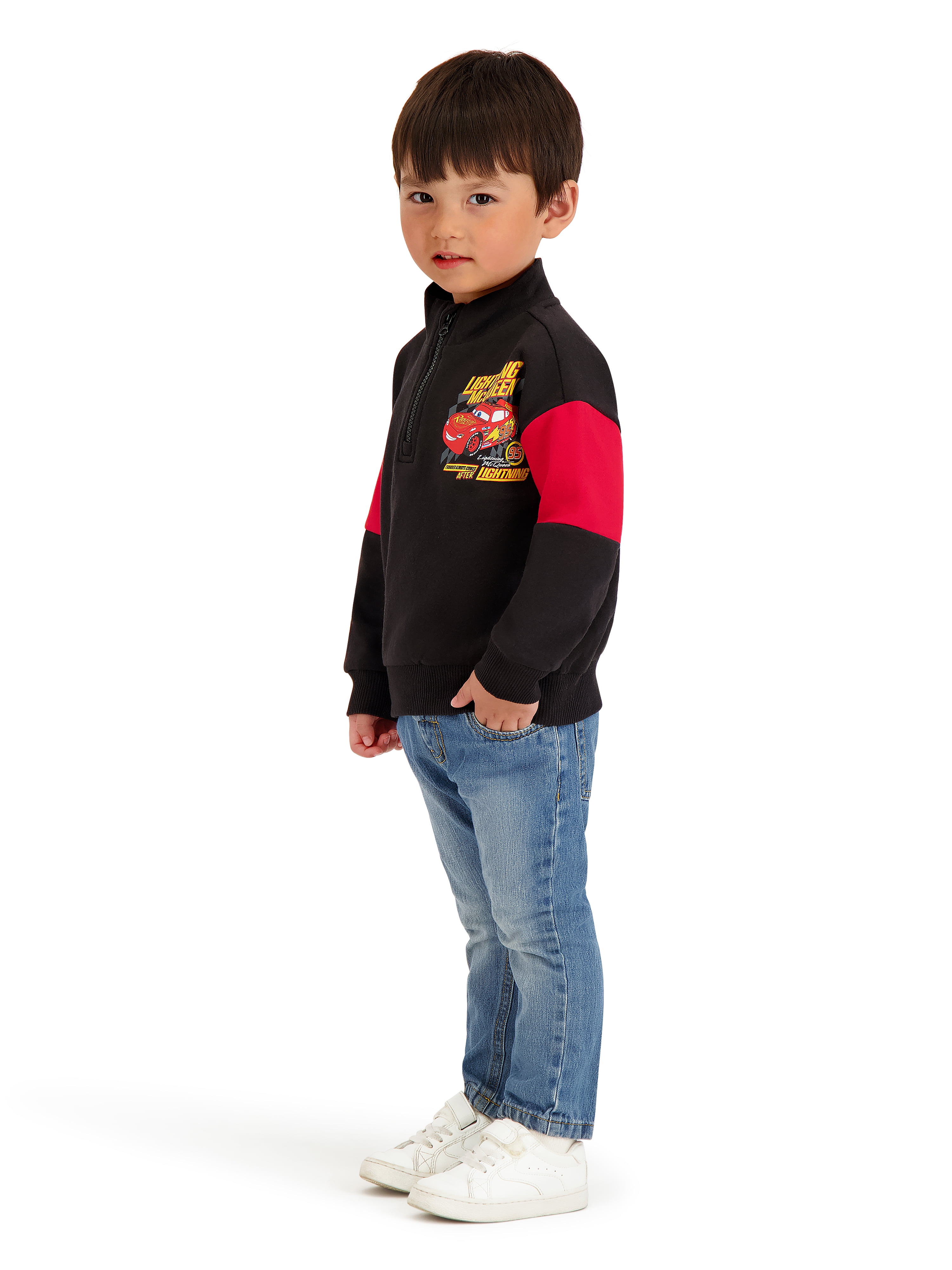 Cars Toddler Boys Quarter Zip Top, Sizes 12 Months - 5T