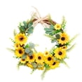 thumbnail image 1 of (Se estima que se enviará a mediados de agosto) Guirnalda de cuernos de flores artificiales de girasol y viento pastoral: el diámetro lateral máximo de la guirnalda es de 45 cm, 1 of 14
