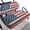 USA Flag, variant on Pzuqiu Marble Floral Pattern Golf Seat Cover No Nails Required, Non-Slip Seat Covers for Golf Cart Fit for Ezgo