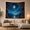 Night Lake Moon, variant on Full Moon Over Night Forest with Starry Sky, Mystical Celestial for Nature Lovers, Celestial Wall Art, Housewarming Gift, Tapestry Wall Hanging for Bedroom and Living Room