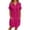 Red, variant on Women's Button Down Shirt Dress Midi Length Long Sleeve Loose Fit Tunic for All Seasons Casual Everyday Dress