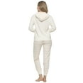 thumbnail image 3 of Felina Jolie 2-Piece Hoodie & Jogger Lounge Set -  Waffle Knit Fabric and Relaxed Fit Loungewear (Whisper White, Small), 3 of 3