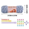 thumbnail image 2 of Hand Woven Crochet Yarn 100% Polyester Velvet Yarn Soft & Colorful Yarn for Knitting & Crocheting Beginner Friendly Craft Yarn, 2 of 5